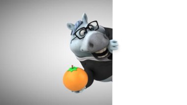 Turuncu - 3d animasyon ile eğlenceli at