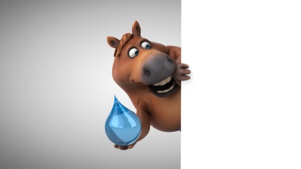 Zabawne Konia Drop Animacji — Wideo stockowe