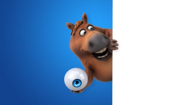Zábava Kůň Oko Animace — Stock video