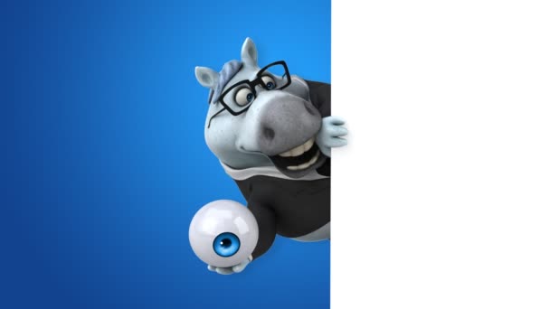 Fun Horse Eye Animation — Stock Video