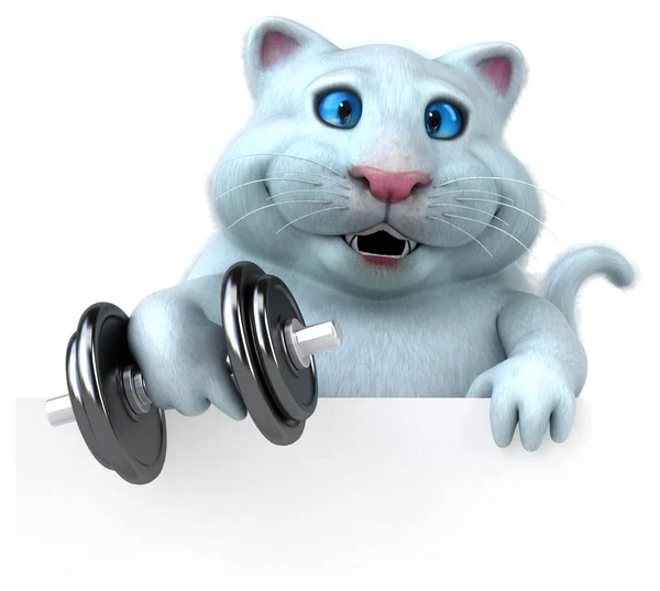 Fun Cat Weights Ilustrace — Stock fotografie