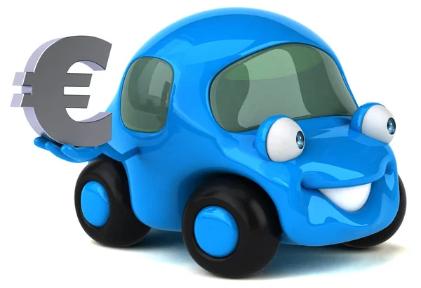 Leuke Auto Met Euro Illustratie — Stockfoto