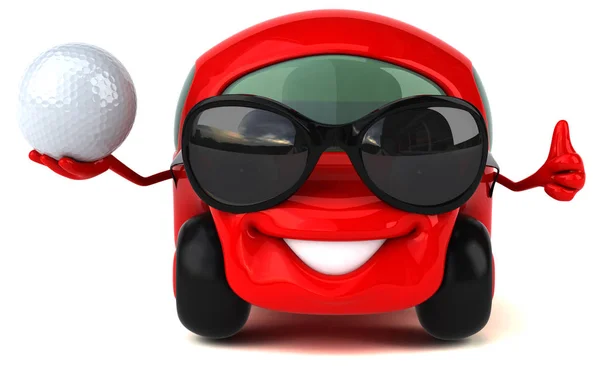 Fun Car Ball Illustration — Stock Photo, Image