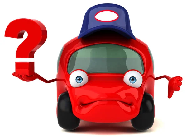 Fun Car Question Illustration — Stock Photo, Image
