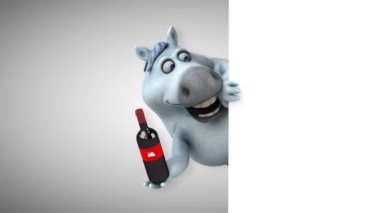 Şarap - 3d animasyon ile eğlenceli at