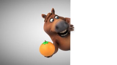 Turuncu - 3d animasyon ile eğlenceli at