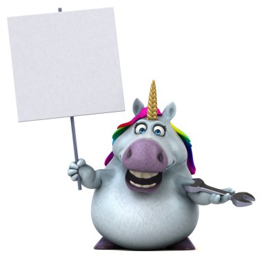 Eğlenceli unicorn ile - 3d çizim aracı