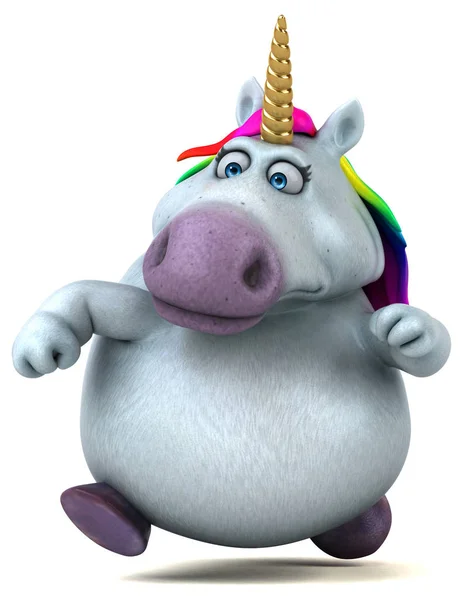Fun Unicorn Χαρακτήρα Εικονογράφηση — Φωτογραφία Αρχείου
