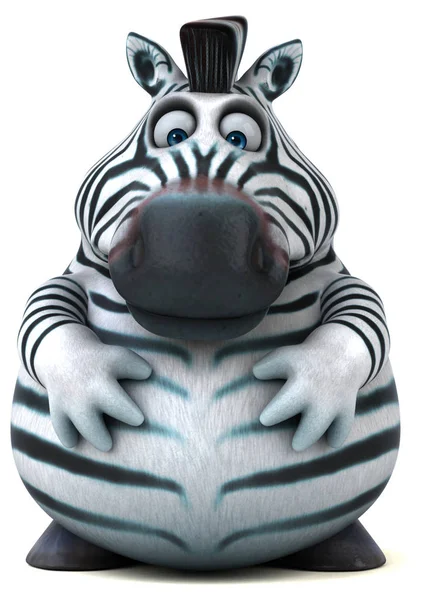 Personaggio Divertente Zebra Illustrazione — Foto Stock