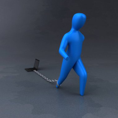 Laptop - 3d resim çekme yükünü sembolü