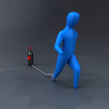 Şarap - 3d resim çekme yükünü sembolü