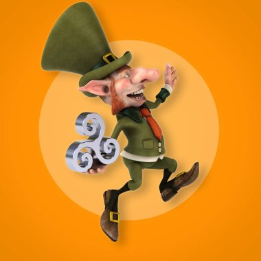 Eğlenceli cin karakter - 3d çizim