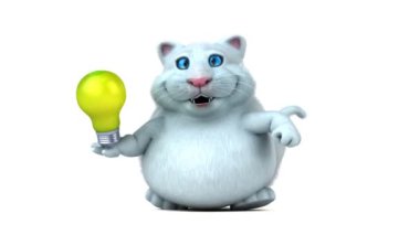 Ampullü komik çizgi film karakteri - 3 boyutlu animasyon