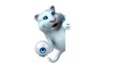 Eğlenceli çizgi film karakteri ile göz - 3d animasyon