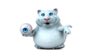 Eğlenceli çizgi film karakteri ile göz - 3d animasyon