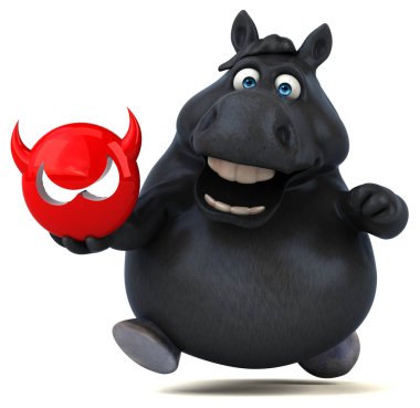 Virüslü eğlenceli at - 3D Görüntü