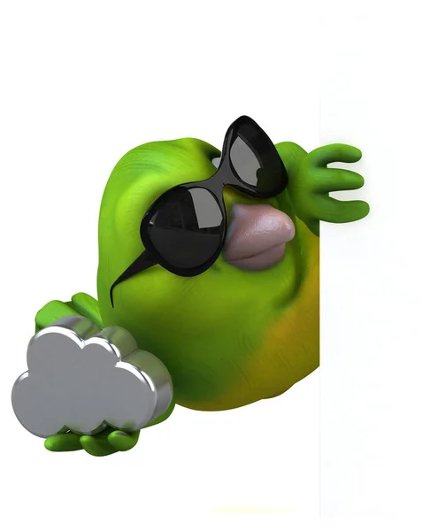 Fun Cartoon Character Cloud Illustration — Stock Photo, Image