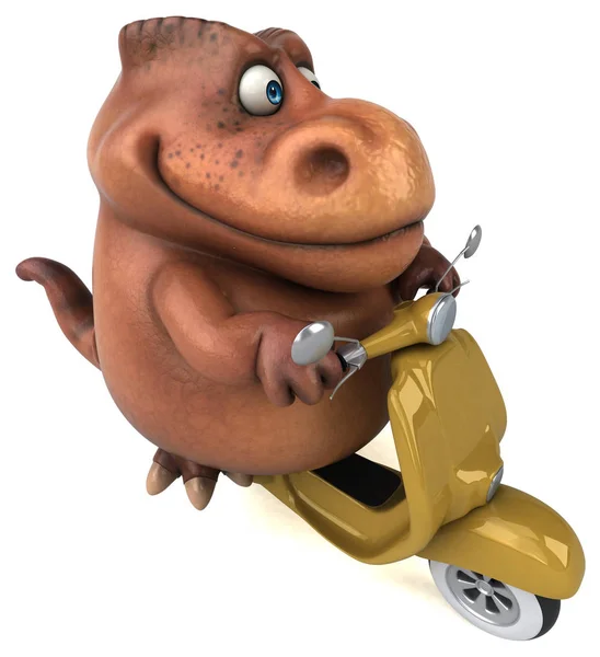 Personagem Desenho Animado Divertido Scooter Ilustração — Fotografia de Stock