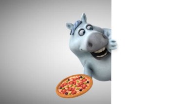 Pizza - 3d animasyon ile eğlenceli at