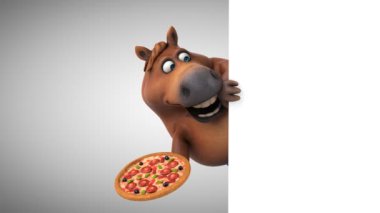 Pizza - 3d animasyon ile eğlenceli at