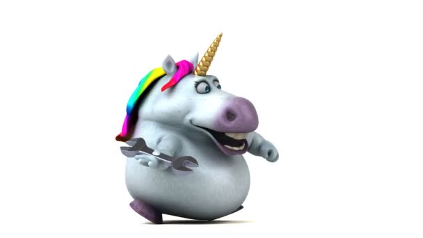 Licorne Amusante Avec Outil Animation — Video