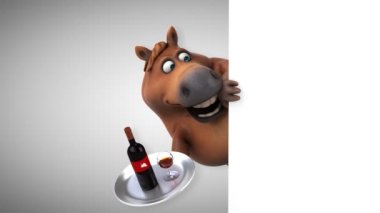 Şarap - 3d animasyon ile eğlenceli at