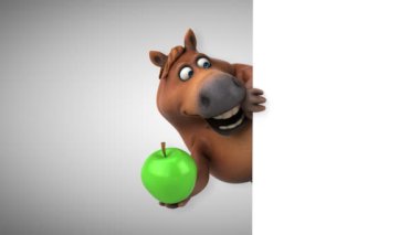 Elma - 3d animasyon ile eğlenceli at