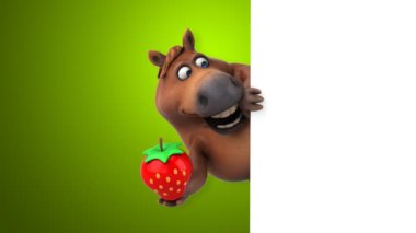 Çilek - 3d animasyon ile eğlenceli at