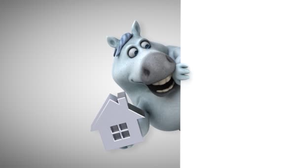 Fun Horse House Animation — Stock Video