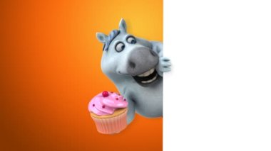 Cupcake - 3d animasyon ile eğlenceli at