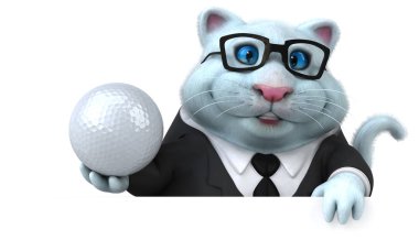 Toplu eğlenceli kedi - 3D Görüntü