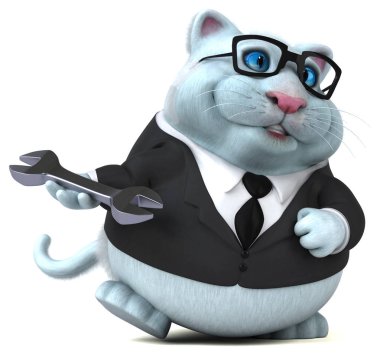 Eğlenceli kedi Holding - 3d çizim aracı