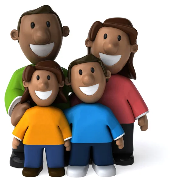 Happy family - 3D Illustration