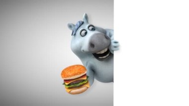 Burger - 3d animasyon ile eğlenceli at