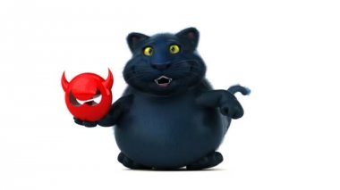 Eğlenceli çizgi film karakteri ile virüs - 3d animasyon 