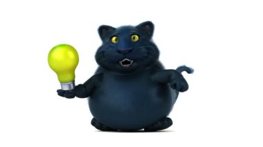 Ampullü komik çizgi film karakteri - 3 boyutlu animasyon