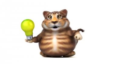 Ampullü komik çizgi film karakteri - 3 boyutlu animasyon