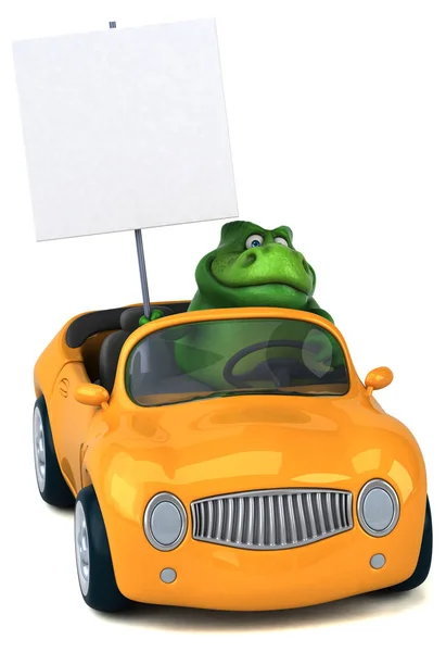 Fun Cartoon Character Car Illustration — Stock Photo, Image