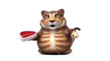 Etli komik çizgi film karakteri - 3 boyutlu animasyon