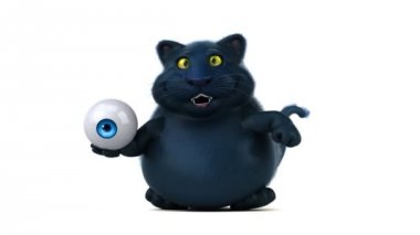 Eğlenceli çizgi film karakteri ile göz - 3d animasyon