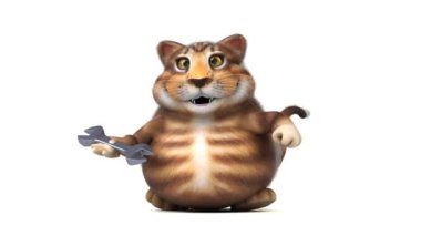 eğlenceli çizgi film karakteri ile araç - 3d animasyon 