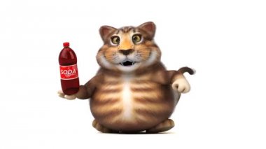 komik çizgi film karakteri ile soda - 3d animasyon 