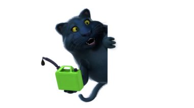 Yağlı komik çizgi film karakteri - 3 boyutlu animasyon 