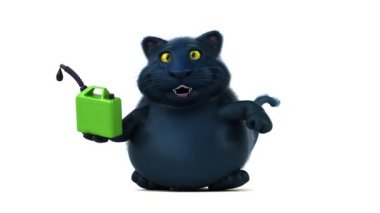 Yağlı komik çizgi film karakteri - 3 boyutlu animasyon 