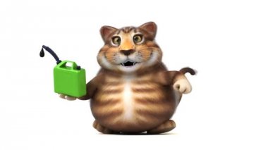 Yağlı komik çizgi film karakteri - 3 boyutlu animasyon 