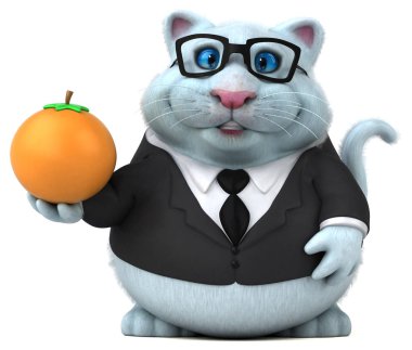 Orabge - 3d çizim ile eğlenceli çizgi film karakteri