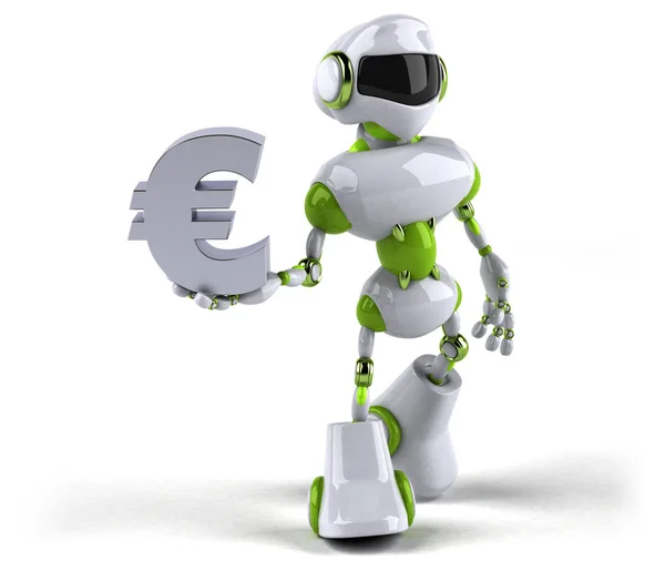 Spaß Cartoon Figur Mit Euro Illustration — Stockfoto