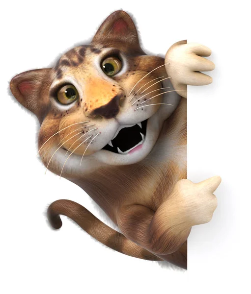 Fun Cat Character Illustration — Stock Photo, Image