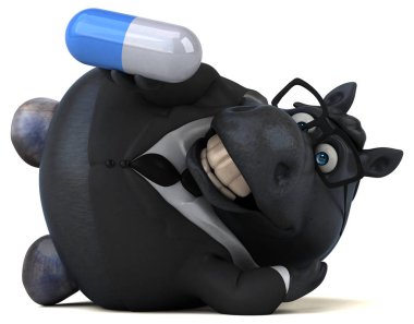 Hap ile eğlenceli at - 3D Görüntü