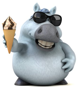 Dondurmalı eğlenceli at - 3D Görüntü